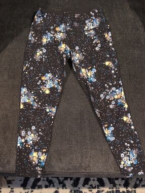 Sweaty Betty Women's Power Leggings with Blue & Yellow Floral Print